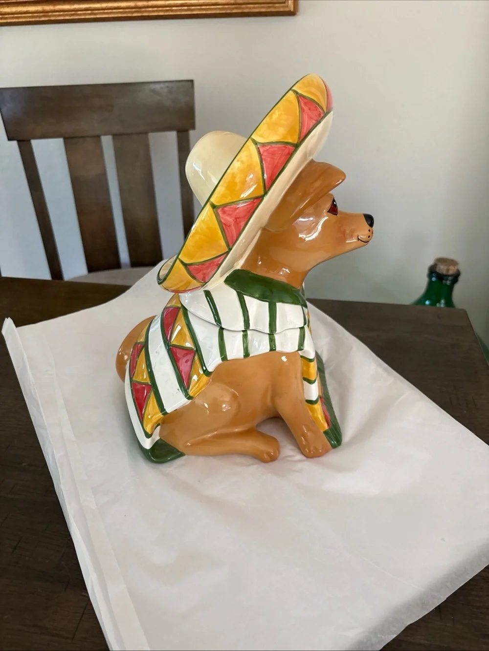 Vintage IAY CHIHUAHUA! COOKIE JAR 1999 Clay Art new without box